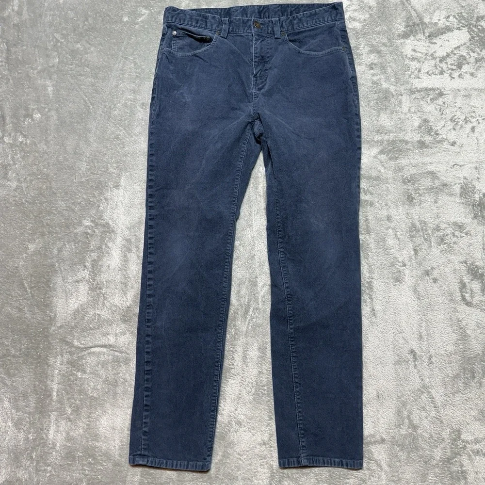 Brooks Brothers Corduroy Pants Mens 32 Slate Blue Stretch 5 Pocket 32x29.5